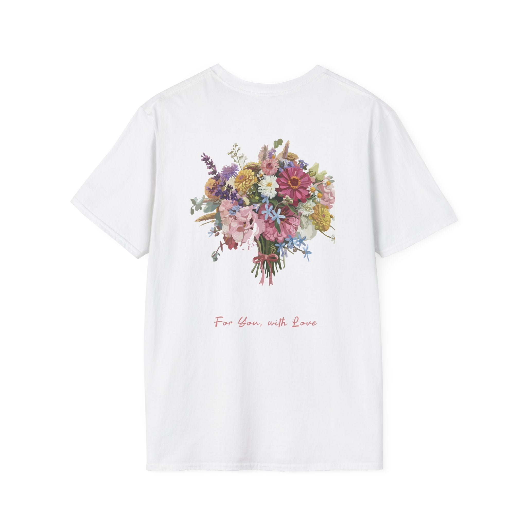 Floral Bouquet T-Shirt — "For You With Love" Vintage Flower Tee