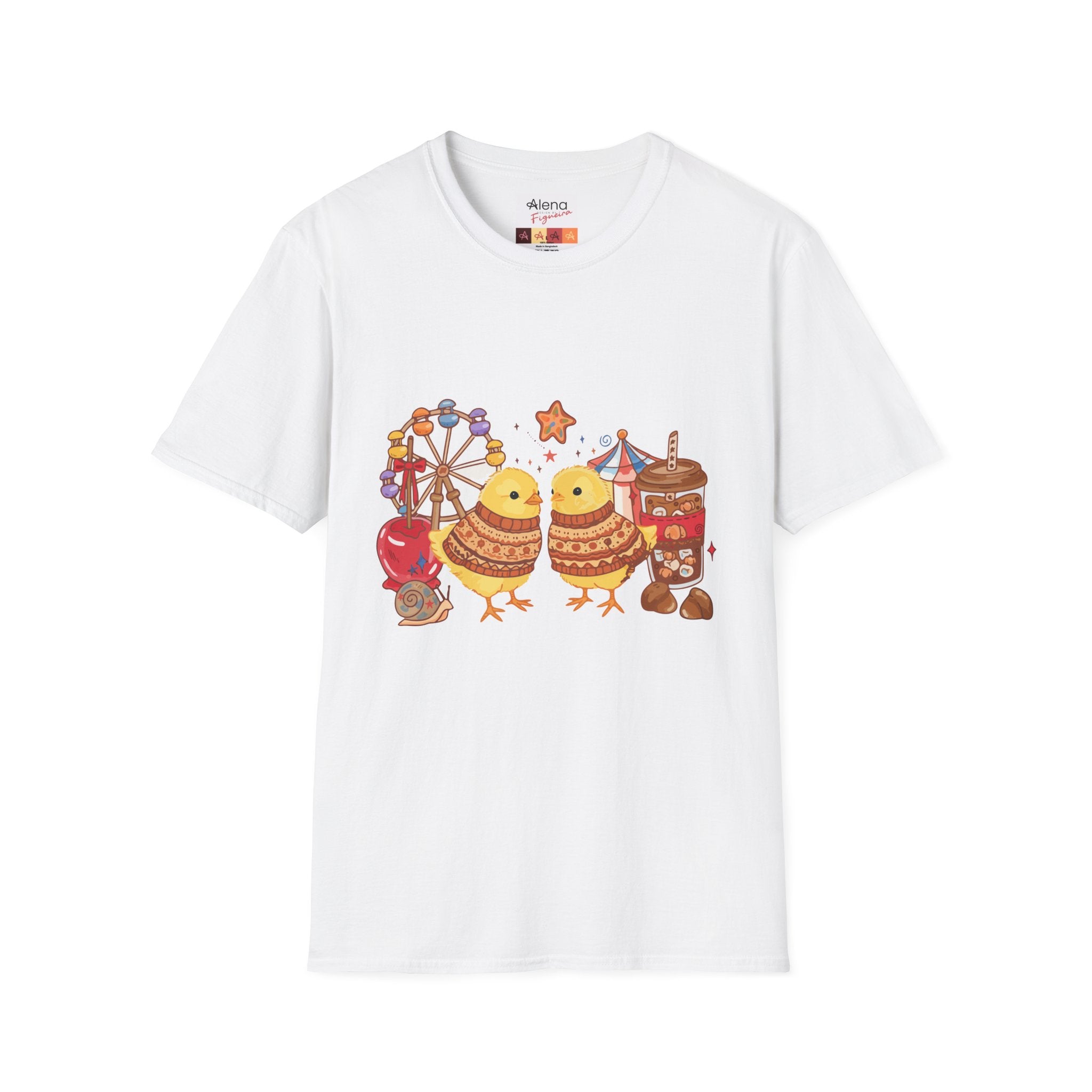 Carnival Chick Festival T-Shirt — Cute Fairground Chicks & Rides Tee