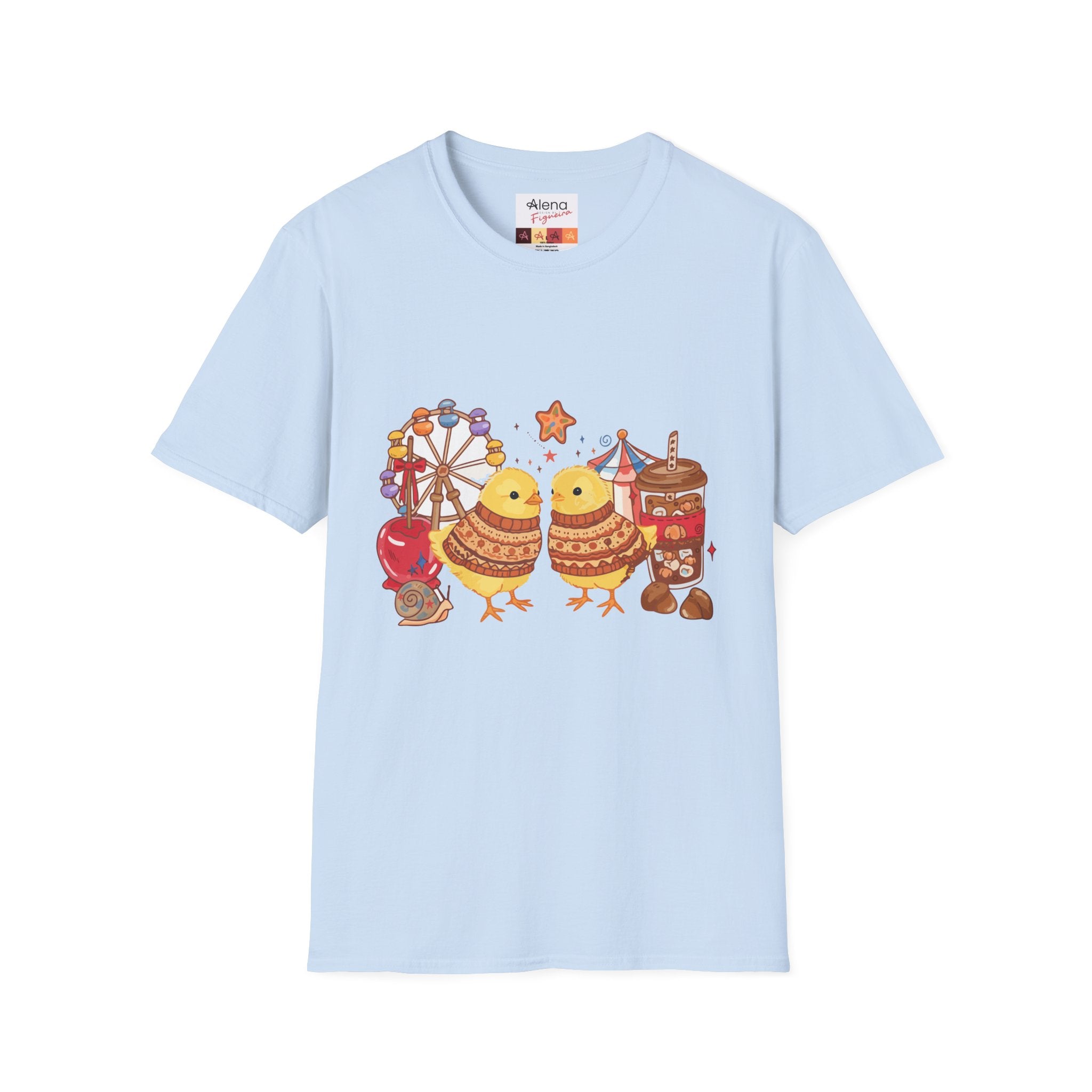 Carnival Chick Festival T-Shirt — Cute Fairground Chicks & Rides Tee