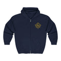 Butterfly Effect — Gothic Skull Emblem Full-Zip Sweatshirt