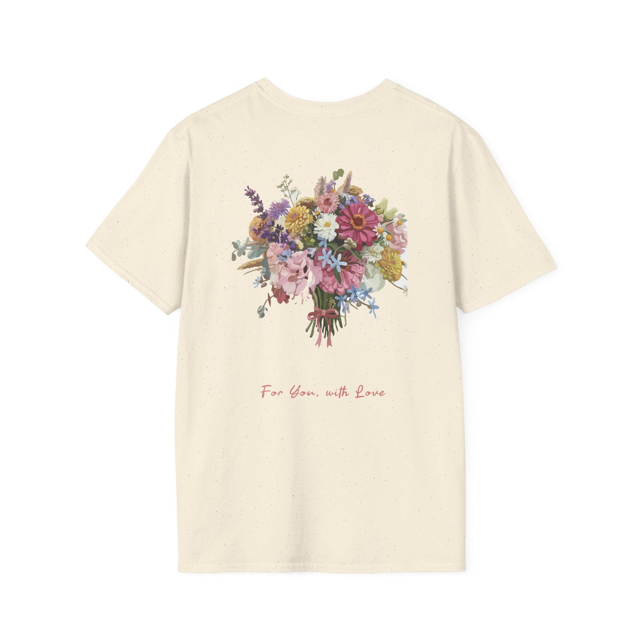 Floral Bouquet T-Shirt — "For You With Love" Vintage Flower Tee