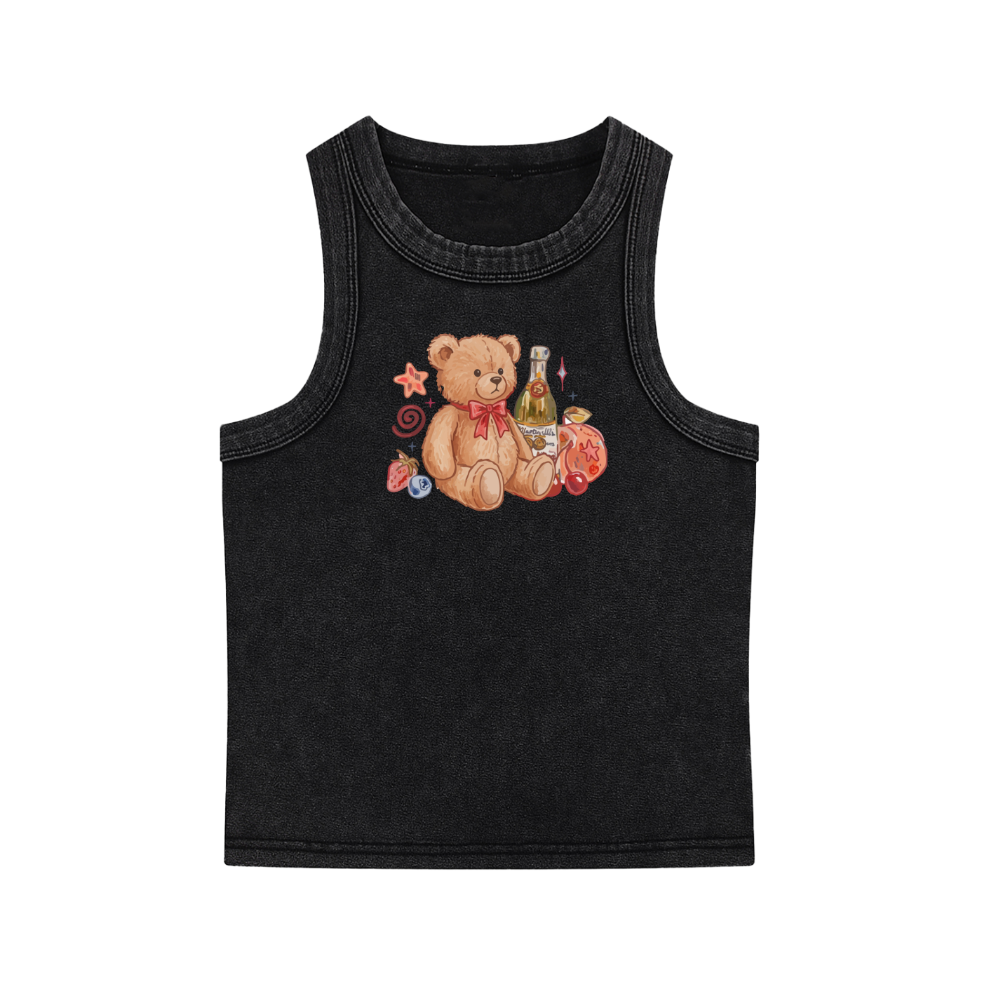 Bear Cute Foodie Racerback Tank