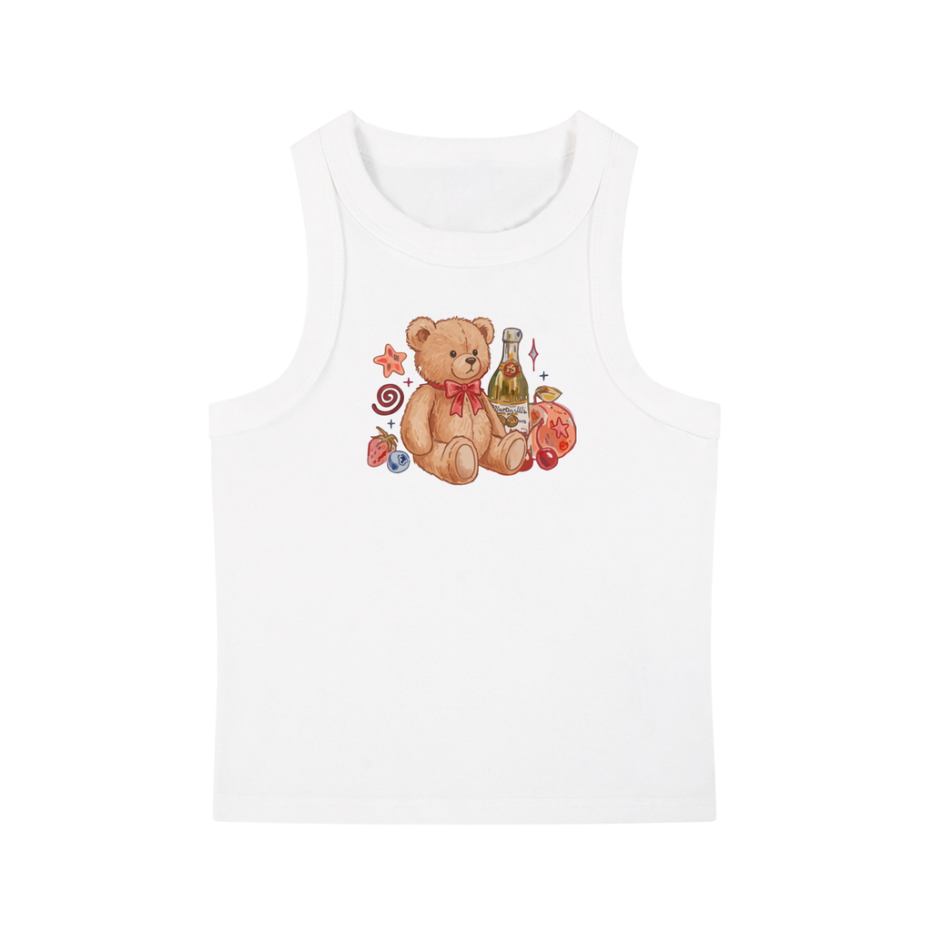 Bear Cute Foodie Racerback Tank