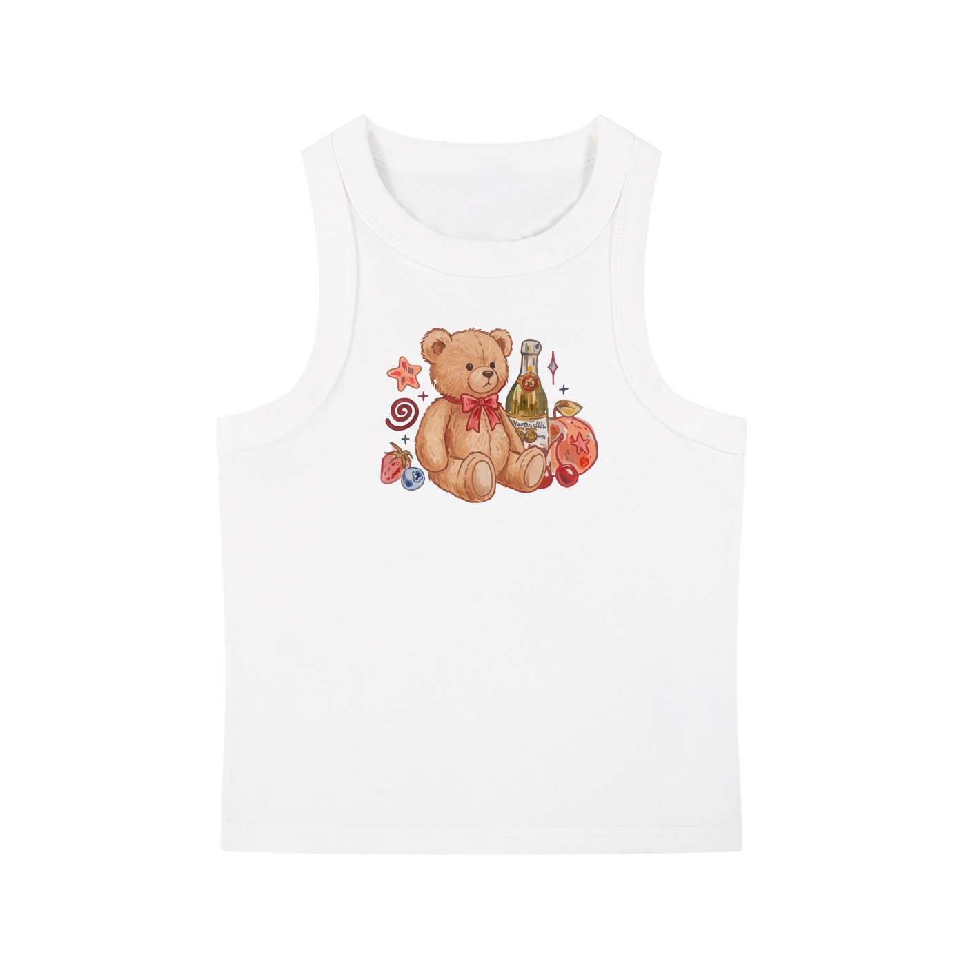 Bear Cute Foodie Racerback Tank